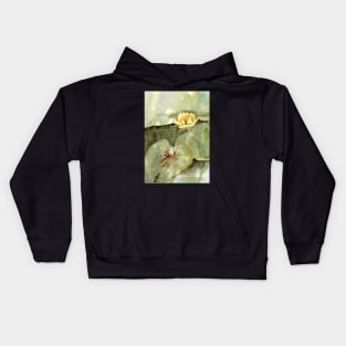 Water lily in watercolour Kids Hoodie